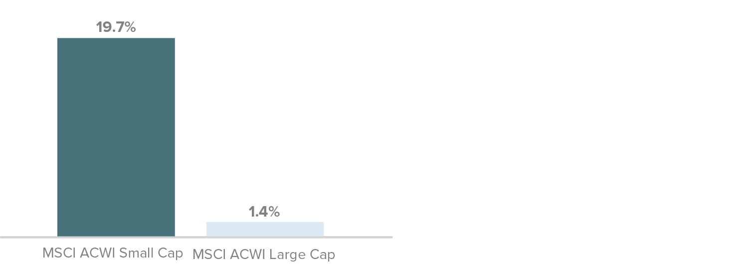 MSCI ACWI Small Cap vs MSCI ACWI Large Cap